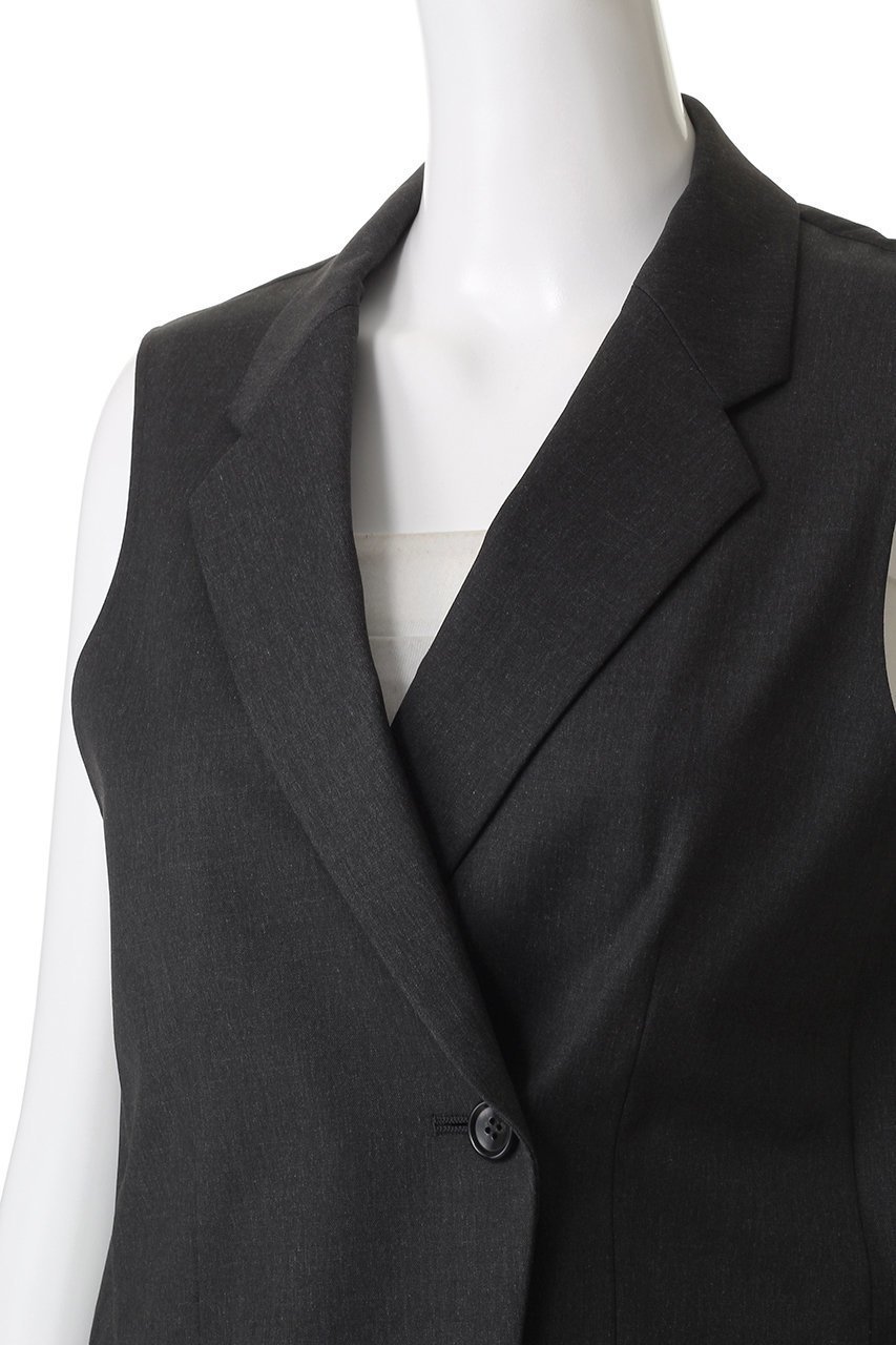 【ミディウミソリッド/MIDIUMISOLID】のウエストシェイプテーラードジレ 人気、トレンドファッション・服の通販 founy(ファニー) 　ファッション　Fashion　レディースファッション　Fashion for Women　アウター　Coat / Outerwear Collection　レディースジャケット・軽アウター　Jackets　ウォッシャブル　Machine Washable　エレガント 上品　Elegant　ジャケット　Jacket, Outerwear　ストレッチ　Stretch, Stretchy Fabric　ツイル　Twist, Twisted Detail　ドレープ　Drape, Draping Fabric　ベスト　Vest, Waistcoat　other-5|ID: prp329100004669709 ipo3291000000036109013