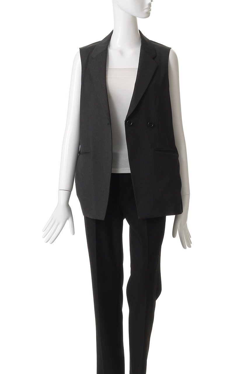 【ミディウミソリッド/MIDIUMISOLID】のウエストシェイプテーラードジレ 人気、トレンドファッション・服の通販 founy(ファニー) 　ファッション　Fashion　レディースファッション　Fashion for Women　アウター　Coat / Outerwear Collection　レディースジャケット・軽アウター　Jackets　ウォッシャブル　Machine Washable　エレガント 上品　Elegant　ジャケット　Jacket, Outerwear　ストレッチ　Stretch, Stretchy Fabric　ツイル　Twist, Twisted Detail　ドレープ　Drape, Draping Fabric　ベスト　Vest, Waistcoat　other-7|ID: prp329100004669709 ipo3291000000036109015