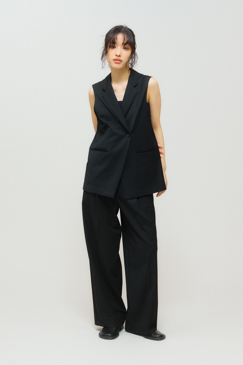 【ミディウミソリッド/MIDIUMISOLID】のウエストシェイプテーラードジレ 人気、トレンドファッション・服の通販 founy(ファニー) 　ファッション　Fashion　レディースファッション　Fashion for Women　アウター　Coat / Outerwear Collection　レディースジャケット・軽アウター　Jackets　ウォッシャブル　Machine Washable　エレガント 上品　Elegant　ジャケット　Jacket, Outerwear　ストレッチ　Stretch, Stretchy Fabric　ツイル　Twist, Twisted Detail　ドレープ　Drape, Draping Fabric　ベスト　Vest, Waistcoat　other-8|ID: prp329100004669709 ipo3291000000036109016