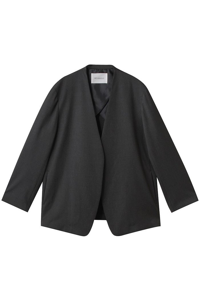 【ミディウミソリッド/MIDIUMISOLID】のノーカラージャケット インテリア・キッズ・メンズ・レディースファッション・服の通販 founy(ファニー) https://founy.com/ ファッション Fashion レディースファッション Fashion for Women アウター Coat / Outerwear Collection レディースジャケット・軽アウター Jackets ノーカラージャケット / シンプル上品コーデ Collarless Jackets ウォッシャブル Machine Washable ジャケット Jacket, Outerwear ストレッチ Stretch, Stretchy Fabric ツイル Twist, Twisted Detail ドレープ Drape, Draping Fabric ベーシック Basic, Essential エレガント 上品 Elegant |ID: prp329100004669710 ipo3291000000035863973