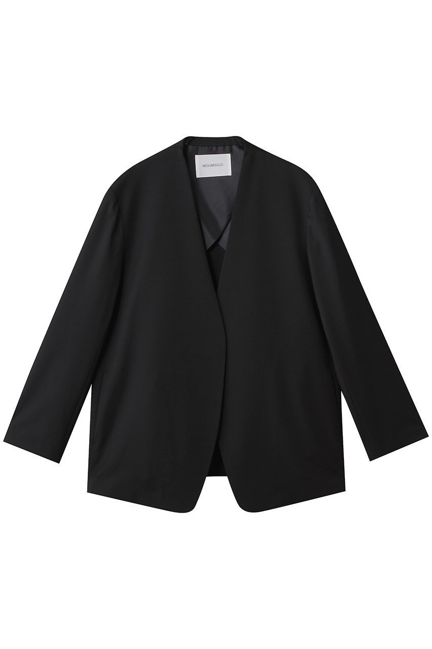 【ミディウミソリッド/MIDIUMISOLID】のノーカラージャケット インテリア・キッズ・メンズ・レディースファッション・服の通販 founy(ファニー) 　ファッション　Fashion　レディースファッション　Fashion for Women　アウター　Coat / Outerwear Collection　レディースジャケット・軽アウター　Jackets　ノーカラージャケット / シンプル上品コーデ　Collarless Jackets　ウォッシャブル　Machine Washable　ジャケット　Jacket, Outerwear　ストレッチ　Stretch, Stretchy Fabric　ツイル　Twist, Twisted Detail　ドレープ　Drape, Draping Fabric　ベーシック　Basic, Essential　エレガント 上品　Elegant　black|ID: prp329100004669710 ipo3291000000036885501