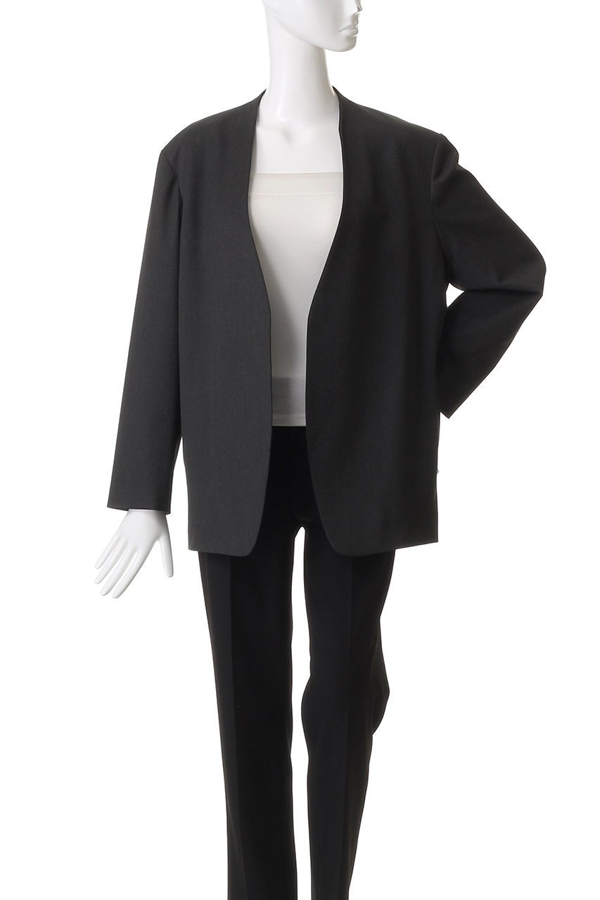 【ミディウミソリッド/MIDIUMISOLID】のノーカラージャケット 人気、トレンドファッション・服の通販 founy(ファニー) 　ファッション　Fashion　レディースファッション　Fashion for Women　アウター　Coat / Outerwear Collection　レディースジャケット・軽アウター　Jackets　ノーカラージャケット / シンプル上品コーデ　Collarless Jackets　ウォッシャブル　Machine Washable　ジャケット　Jacket, Outerwear　ストレッチ　Stretch, Stretchy Fabric　ツイル　Twist, Twisted Detail　ドレープ　Drape, Draping Fabric　ベーシック　Basic, Essential　エレガント 上品　Elegant　other-2|ID: prp329100004669710 ipo3291000000036959868