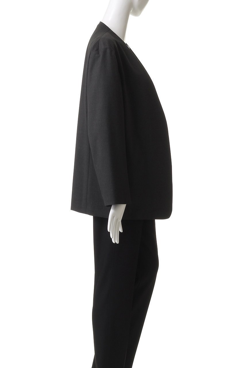 【ミディウミソリッド/MIDIUMISOLID】のノーカラージャケット 人気、トレンドファッション・服の通販 founy(ファニー) 　ファッション　Fashion　レディースファッション　Fashion for Women　アウター　Coat / Outerwear Collection　レディースジャケット・軽アウター　Jackets　ノーカラージャケット / シンプル上品コーデ　Collarless Jackets　ウォッシャブル　Machine Washable　ジャケット　Jacket, Outerwear　ストレッチ　Stretch, Stretchy Fabric　ツイル　Twist, Twisted Detail　ドレープ　Drape, Draping Fabric　ベーシック　Basic, Essential　エレガント 上品　Elegant　other-3|ID: prp329100004669710 ipo3291000000036959869