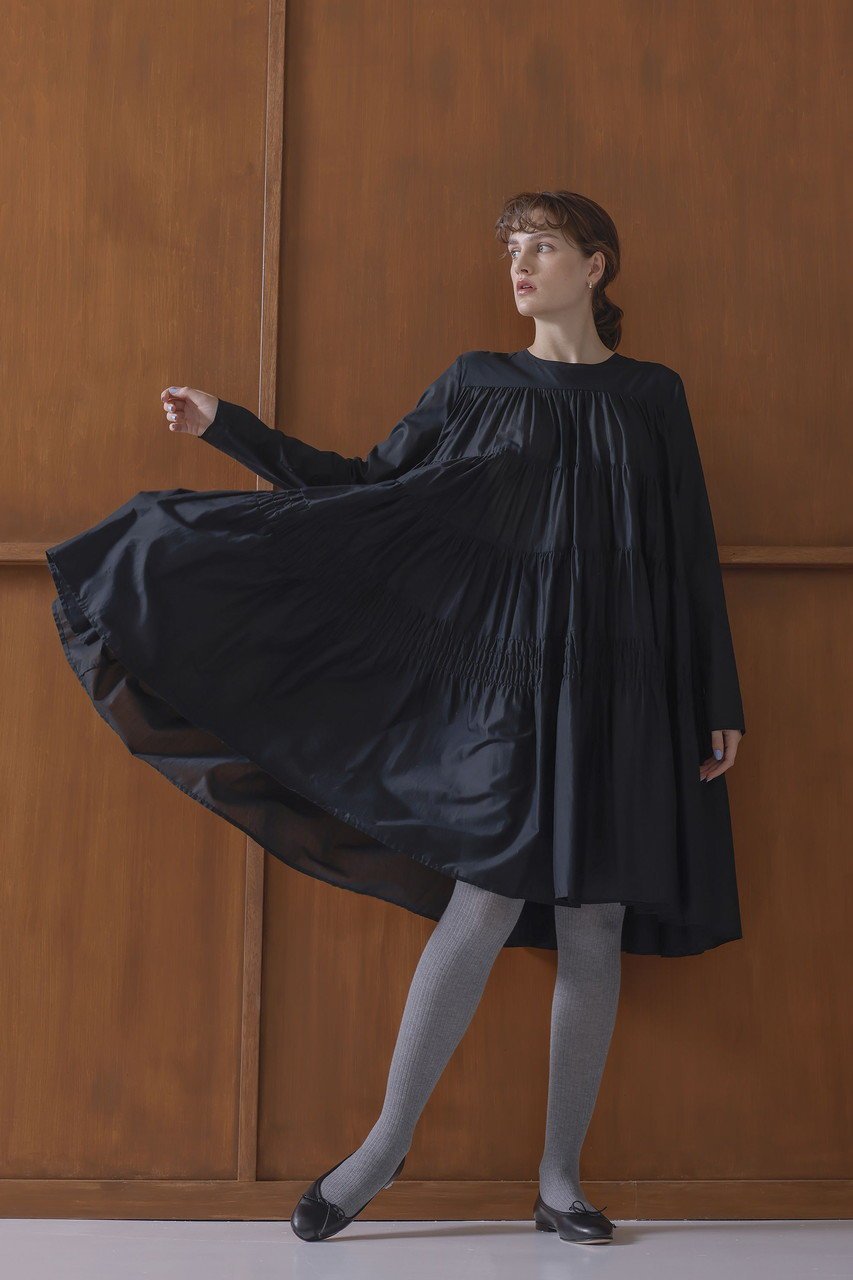 【マーレット/MERLETTE】のSOLIMAN MIDI ティアードミディドレス 人気、トレンドファッション・服の通販 founy(ファニー) 　ファッション　Fashion　レディースファッション　Fashion for Women　ワンピース　Dresses　フォーマル・パーティードレス・結婚式用ドレス　Elegant & Casual Dresses　チュニック　Tunic Tops & Dresses　サンダル　Sandals, Summer Shoes　スモッキング　Smocking, Gathered Stitching　チュニック　Tunic, Long Top　ティアード　Tiered, Tiered Style　ドレス　Dress, One-Piece　人気　Popular, Best Seller　新作・新入荷　New Arrivals / New In　other-7|ID: prp329100004669712 ipo3291000000033763215