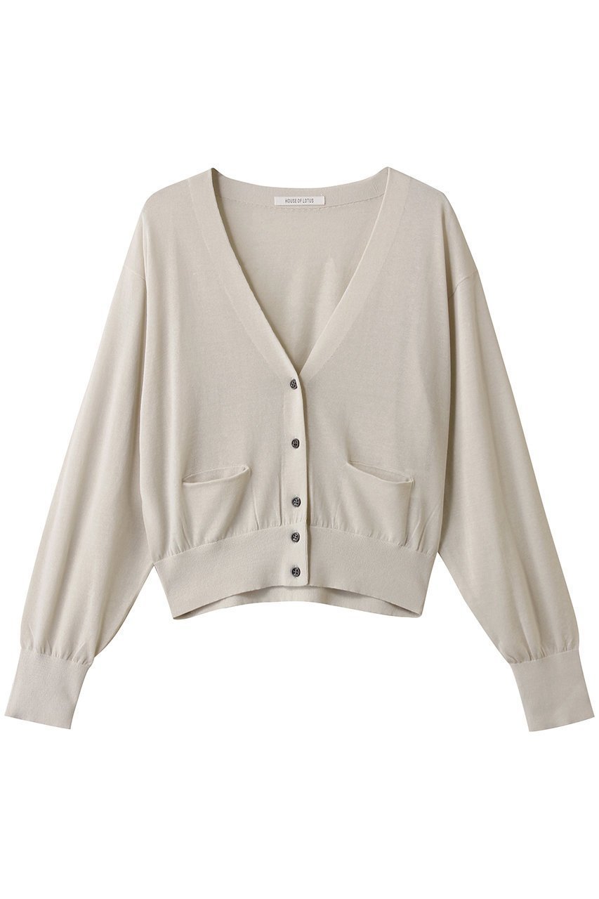 【ハウス オブ ロータス/HOUSE OF LOTUS】のコットンナイロンカーディガン インテリア・キッズ・メンズ・レディースファッション・服の通販 founy(ファニー) 　ファッション　Fashion　レディースファッション　Fashion for Women　トップス・カットソー　Cut & Sew Tops　ニット　Knit Tops & Sweaters　カーディガン・羽織り　Layered Style Cardigans　カーディガン　Cardigan, Knitwear　ボトム　Bottoms, Lower Wear　吸水　Absorbent, Quick-Dry　新作・新入荷　New Arrivals / New In　オフホワイト|ID: prp329100004669714 ipo3291000000033763221