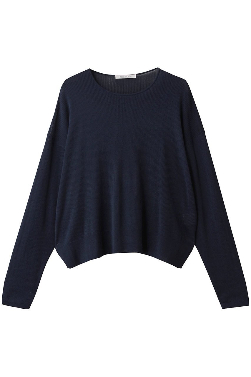【ハウス オブ ロータス/HOUSE OF LOTUS】のコットンナイロンプルオーバー インテリア・キッズ・メンズ・レディースファッション・服の通販 founy(ファニー) 　ファッション　Fashion　レディースファッション　Fashion for Women　トップス・カットソー　Cut & Sew Tops　ニット　Knit Tops & Sweaters　カジュアルプルオーバー・ニットトップス　Pullovers & Knit Tops / Casual Pullovers　吸水　Absorbent, Quick-Dry　新作・新入荷　New Arrivals / New In　ネイビー|ID: prp329100004669716 ipo3291000000033763239