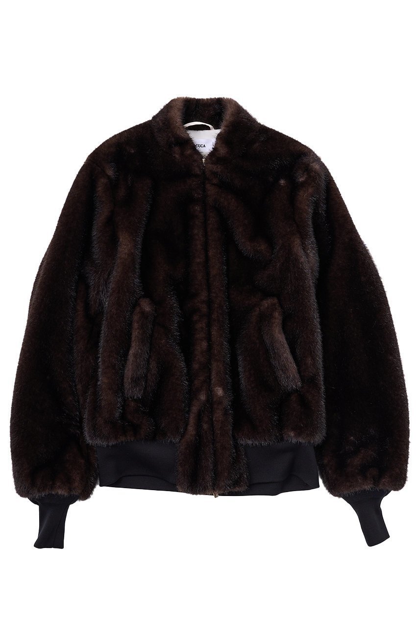 【ザ ストア バイ シー/THE STORE by C】の【COCUCA】フェイクファーブルゾン 人気、トレンドファッション・服の通販 founy(ファニー) 　ファッション　Fashion　レディースファッション　Fashion for Women　アウター　Coat / Outerwear Collection　レディースジャケット・軽アウター　Jackets　ブルゾンジャケット・スポーティアウター　Blouson Jackets　なめらか　Smooth, Silky Texture　サテン　Satin, Glossy Fabric　ジャケット　Jacket, Outerwear　バランス　Balance, Style Balance　フランス　France, French　ブルゾン　Blouson, Bomber Jacket　ラグジュアリー　Luxury, Elegant　冬　Winter / This Winter　 other-1|ID: prp329100004669730 ipo3291000000035869031