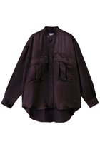 【キャサリンハムネット/KATHARINE HAMNETT LONDON】のアセテートパラシュート ボタンダウン シャツ レッドブラウン|ID:prp329100004669739