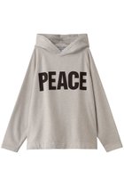 【キャサリンハムネット/KATHARINE HAMNETT LONDON】のガーメント ウオッシュ スローガン フーディ プルオーバー ライトグレー|ID: prp329100004669741 ipo3291000000035869097