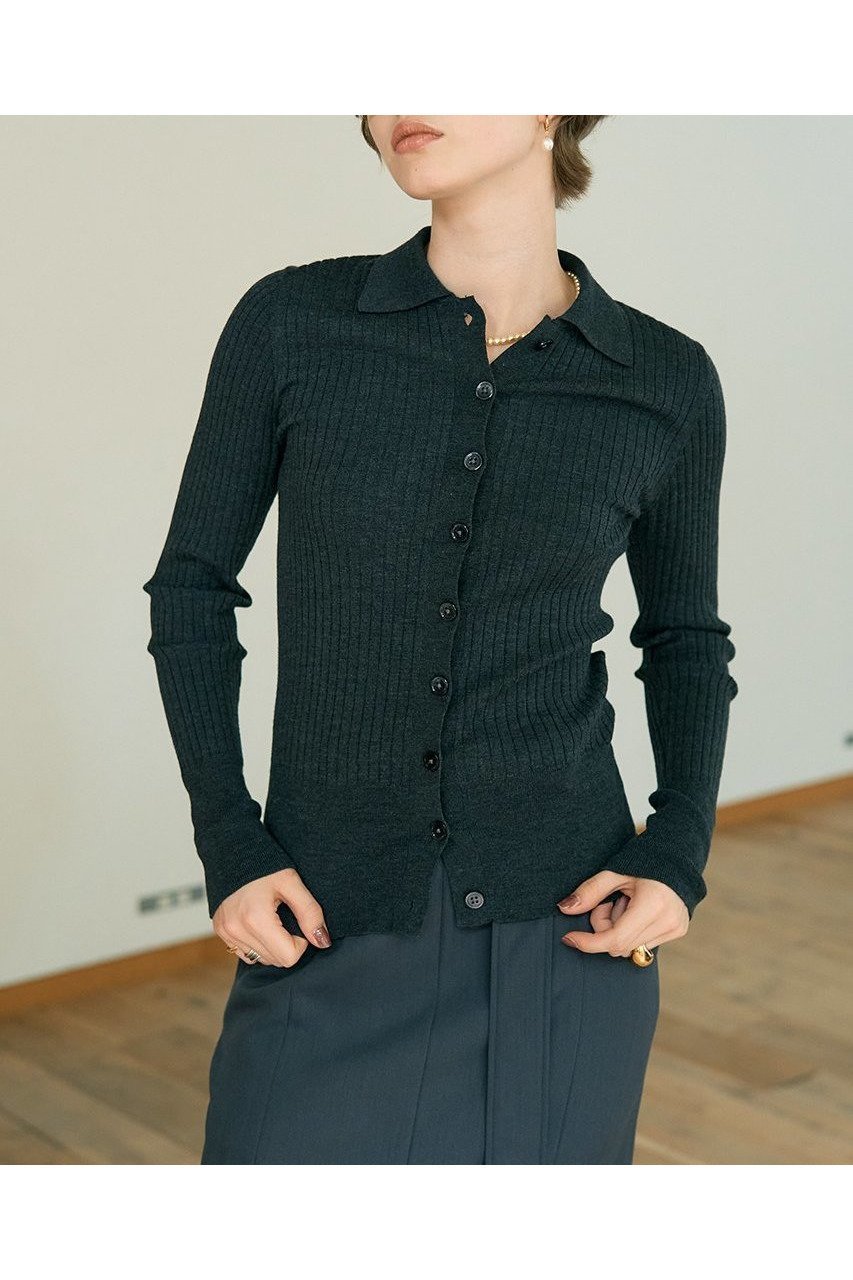 【デザイン ワークス/DESIGN WORKS】のウールリブポロカーディガン 人気、トレンドファッション・服の通販 founy(ファニー) 　ファッション　Fashion　レディースファッション　Fashion for Women　トップス・カットソー　Cut & Sew Tops　ニット　Knit Tops & Sweaters　カーディガン・羽織り　Layered Style Cardigans　カジュアルプルオーバー・ニットトップス　Pullovers & Knit Tops / Casual Pullovers　おすすめ　Recommended / Our Picks　なめらか　Smooth, Silky Texture　インナー　Innerwear　カーディガン　Cardigan, Knitwear　コンパクト　Compact, Small Size　ジャケット　Jacket, Outerwear　バランス　Balance, Style Balance　フィット　Fit, Slim Fit　エレガント 上品　Elegant　新作・新入荷　New Arrivals / New In　other-3|ID: prp329100004669744 ipo3291000000033763456