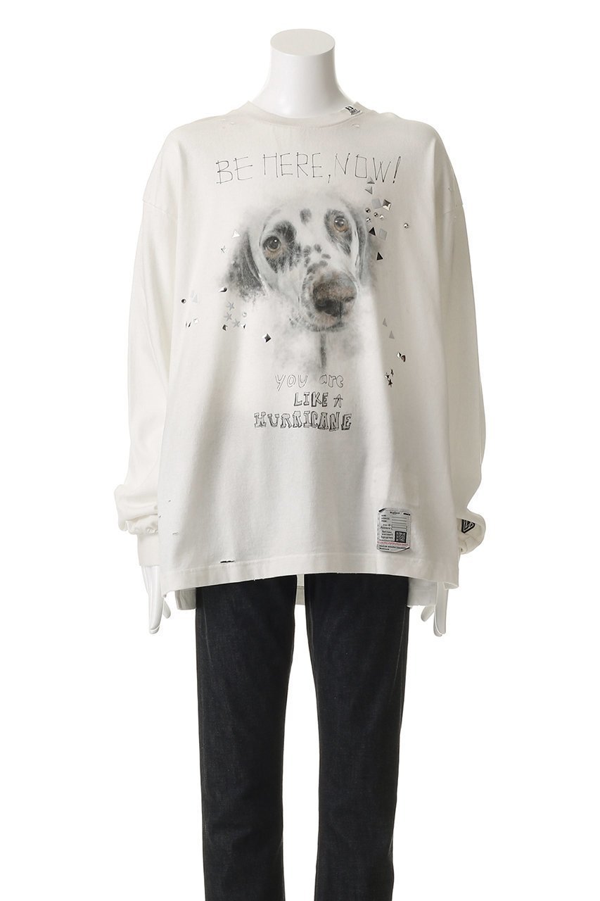 【メゾン ミハラヤスヒロ/Maison MIHARA YASUHIRO / MEN】の【MEN】EMBELLISHED ディストレスト ロング スリーブ Tシャツ 人気、トレンドファッション・服の通販 founy(ファニー) 　ファッション　Fashion　メンズファッション　Fashion for Men　トップス・カットソー　Cut & Sew Tops　メンズシャツ　Shirts　ストーン　Stone, Gem-Like　スリーブ　Sleeve, Long Sleeve / Short Sleeve　ダメージ　Distressed, Destroyed　バランス　Balance, Style Balance　リラックス　Relax, Relaxed Fit　ロング　Long, Long-Length　新作・新入荷　New Arrivals / New In　other-2|ID: prp329100004669748 ipo3291000000033763485