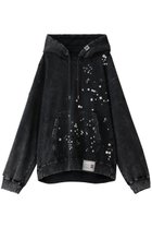 【メゾン ミハラヤスヒロ/Maison MIHARA YASUHIRO / MEN】の【MEN】EMBELLISHED ブリーチド フーディー ブラック|ID:prp329100004669749
