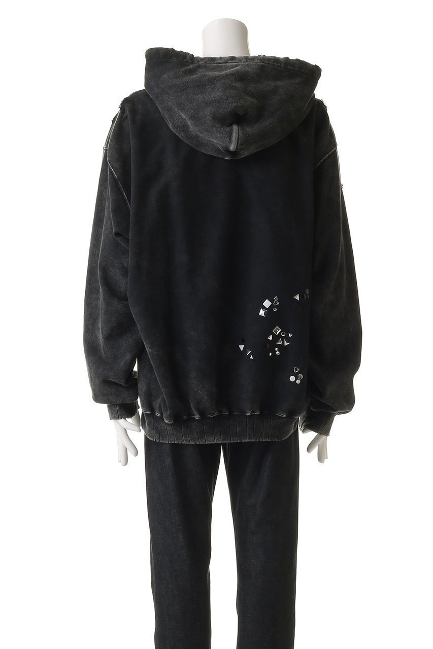 【メゾン ミハラヤスヒロ/Maison MIHARA YASUHIRO / MEN】の【MEN】EMBELLISHED ブリーチド フーディー 人気、トレンドファッション・服の通販 founy(ファニー) 　ファッション　Fashion　メンズファッション　Fashion for Men　トップス・カットソー　Cut & Sew Tops　パーカー・フーディー / カジュアルコーデ　Hoodies & Parkas　メンズシャツ　Shirts　ストーン　Stone, Gem-Like　ダメージ　Distressed, Destroyed　ブリーチ　Bleach, Washed Finish　other-4|ID: prp329100004669749 ipo3291000000036134307