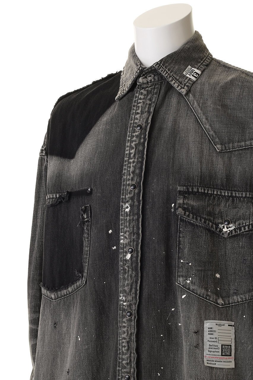 【メゾン ミハラヤスヒロ/Maison MIHARA YASUHIRO / MEN】の【MEN】DENIM シャツ 人気、トレンドファッション・服の通販 founy(ファニー) 　ファッション　Fashion　メンズファッション　Fashion for Men　スリーブ　Sleeve, Long Sleeve / Short Sleeve　ダメージ　Distressed, Destroyed　デニム　Denim, Jeans Material　ポケット　Pocket, Pocket Detail　ロング　Long, Long-Length　新作・新入荷　New Arrivals / New In　other-5|ID: prp329100004669752 ipo3291000000033763518