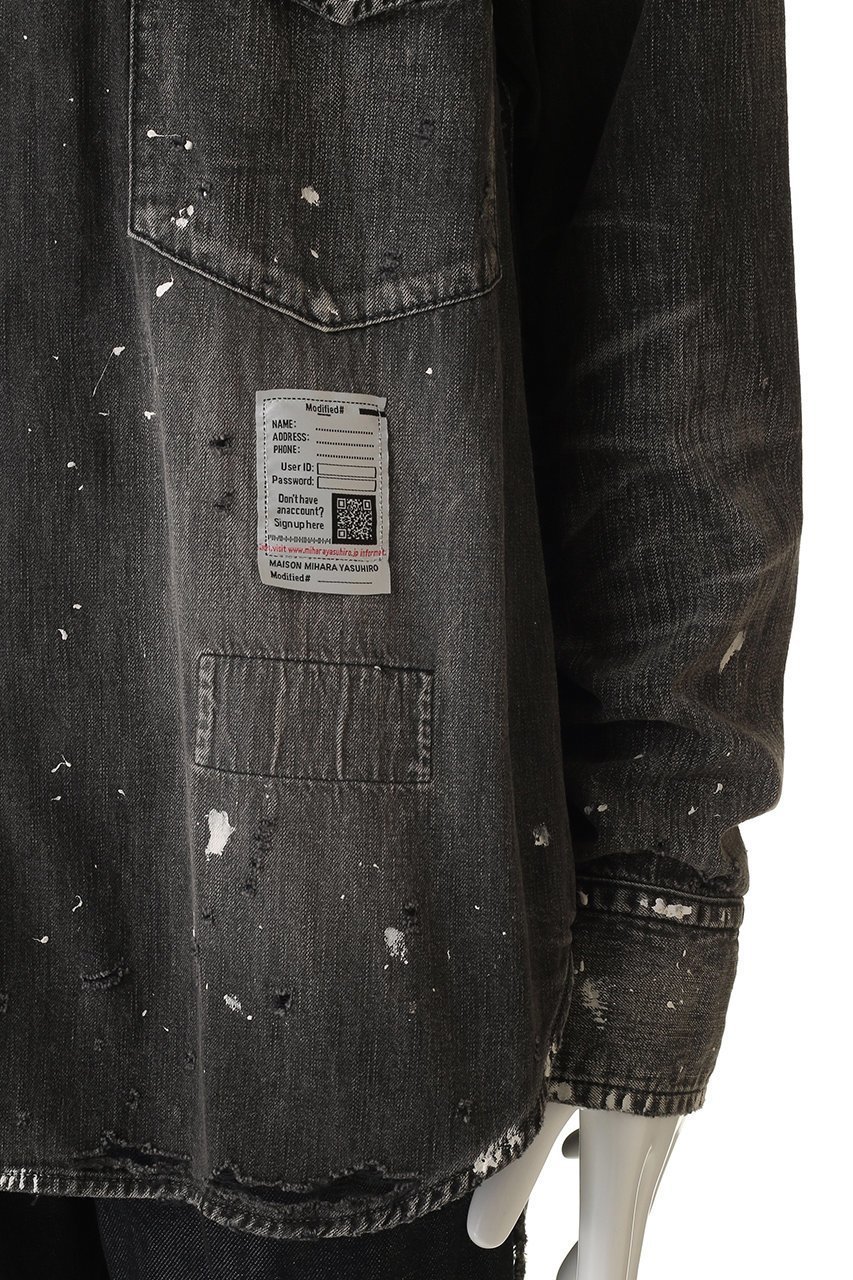 【メゾン ミハラヤスヒロ/Maison MIHARA YASUHIRO / MEN】の【MEN】DENIM シャツ 人気、トレンドファッション・服の通販 founy(ファニー) 　ファッション　Fashion　メンズファッション　Fashion for Men　スリーブ　Sleeve, Long Sleeve / Short Sleeve　ダメージ　Distressed, Destroyed　デニム　Denim, Jeans Material　ポケット　Pocket, Pocket Detail　ロング　Long, Long-Length　新作・新入荷　New Arrivals / New In　other-6|ID: prp329100004669752 ipo3291000000033763521