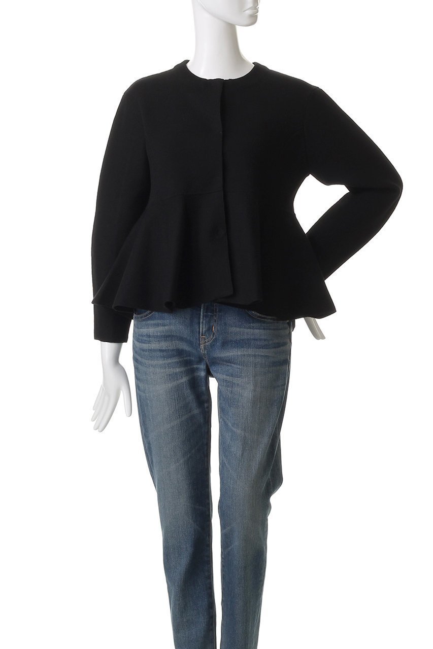 【マリリンムーン/MARILYN MOON】のミラノリブペプラムジャケット 人気、トレンドファッション・服の通販 founy(ファニー) 　ファッション　Fashion　レディースファッション　Fashion for Women　アウター　Coat / Outerwear Collection　レディースジャケット・軽アウター　Jackets　おすすめ　Recommended / Our Picks　なめらか　Smooth, Silky Texture　インナー　Innerwear　カーディガン　Cardigan, Knitwear　コクーン　Cocoon, Cocoon Silhouette　ジャケット　Jacket, Outerwear　バランス　Balance, Style Balance　ミラノリブ　Milano Rib, Milano Stitch　モダン　Modern, Contemporary　今季　This Season, Current Season　新作・新入荷　New Arrivals / New In　other-2|ID: prp329100004671172 ipo3291000000033768636