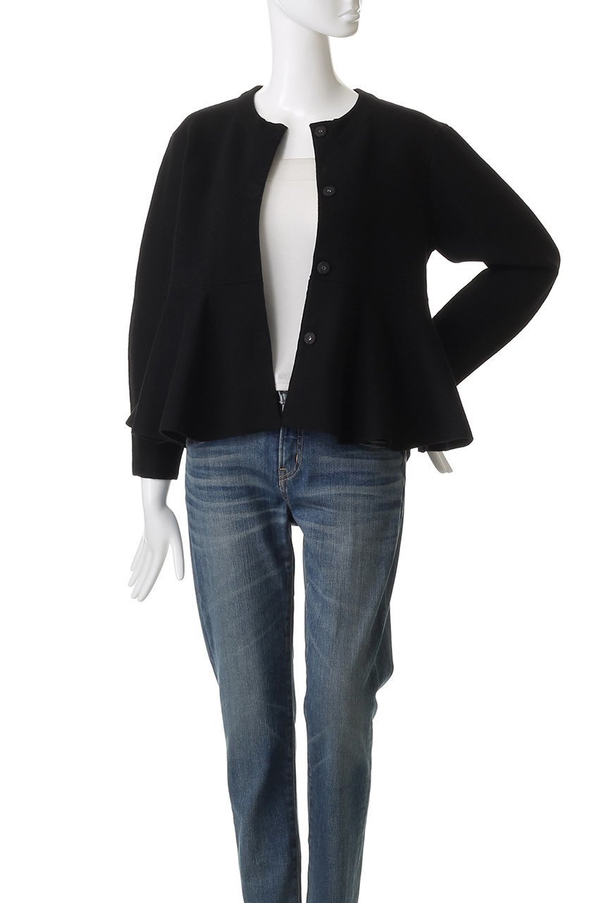 【マリリンムーン/MARILYN MOON】のミラノリブペプラムジャケット 人気、トレンドファッション・服の通販 founy(ファニー) 　ファッション　Fashion　レディースファッション　Fashion for Women　アウター　Coat / Outerwear Collection　レディースジャケット・軽アウター　Jackets　おすすめ　Recommended / Our Picks　なめらか　Smooth, Silky Texture　インナー　Innerwear　カーディガン　Cardigan, Knitwear　コクーン　Cocoon, Cocoon Silhouette　ジャケット　Jacket, Outerwear　バランス　Balance, Style Balance　ミラノリブ　Milano Rib, Milano Stitch　モダン　Modern, Contemporary　今季　This Season, Current Season　新作・新入荷　New Arrivals / New In　other-7|ID: prp329100004671172 ipo3291000000033768641