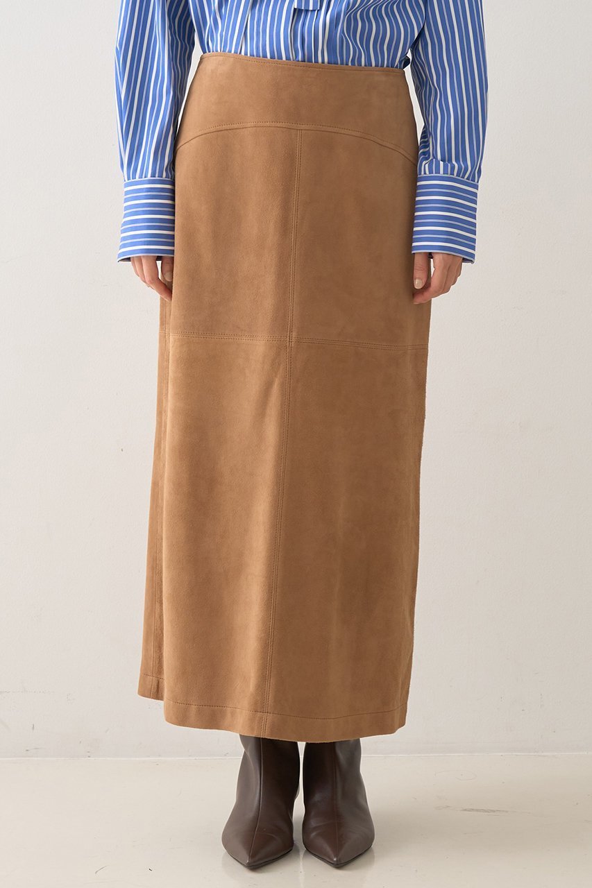 【デザイン ワークス/DESIGN WORKS】のゴートスエードAラインスカート 人気、トレンドファッション・服の通販 founy(ファニー) 　ファッション　Fashion　レディースファッション　Fashion for Women　スカート　Skirts　Aライン・フレアスカート　A-Line & Flared Skirts　ロングスカート　Long Skirts / Maxi & Midi Skirts　おすすめ　Recommended / Our Picks　セットアップ　Set-Up, Coordinated Outfit　ロング　Long, Long-Length　新作・新入荷　New Arrivals / New In　 other-1|ID: prp329100004671174 ipo3291000000033768651