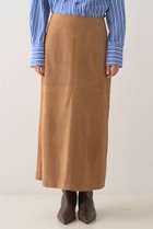 【デザイン ワークス/DESIGN WORKS】のゴートスエードAラインスカート キャメル|ID: prp329100004671174 ipo3291000000035616288