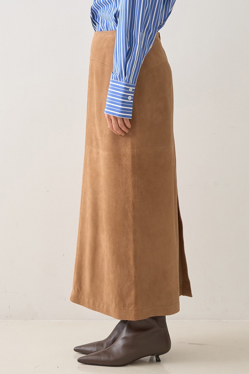 【デザイン ワークス/DESIGN WORKS】のゴートスエードAラインスカート 人気、トレンドファッション・服の通販 founy(ファニー) 　ファッション　Fashion　レディースファッション　Fashion for Women　スカート　Skirts　Aライン・フレアスカート　A-Line & Flared Skirts　ロングスカート　Long Skirts / Maxi & Midi Skirts　おすすめ　Recommended / Our Picks　セットアップ　Set-Up, Coordinated Outfit　ロング　Long, Long-Length　other-2|ID: prp329100004671174 ipo3291000000035616289