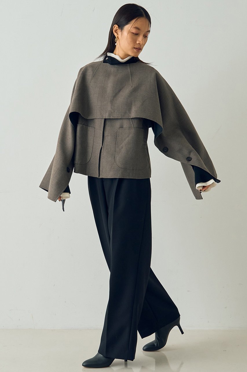 【デザイン ワークス/DESIGN WORKS】のウール混タックバレルパンツ 人気、トレンドファッション・服の通販 founy(ファニー) 　ファッション　Fashion　レディースファッション　Fashion for Women　パンツ　Pants & Trousers　おすすめ　Recommended / Our Picks　コンパクト　Compact, Small Size　フォルム　Silhouette, Form　フロント　Front, Front Design　ボトム　Bottoms, Lower Wear　リラックス　Relax, Relaxed Fit　新作・新入荷　New Arrivals / New In　other-3|ID: prp329100004671175 ipo3291000000033768665