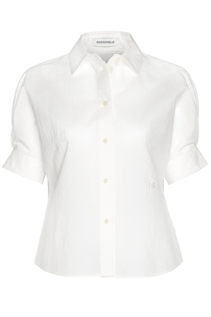 【マディソンブルー/MADISONBLUE】のPUFF SLEEVES SH パフスリーブシャツ インテリア・キッズ・メンズ・レディースファッション・服の通販 founy(ファニー) https://founy.com/ ファッション Fashion レディースファッション Fashion for Women トップス・カットソー Cut & Sew Tops シャツ・ブラウス・オフィスカジュアル Elegant Blouses & Button-Ups ショート Short, Short Length ストレッチ Stretch, Stretchy Fabric スリーブ Sleeve, Long Sleeve / Short Sleeve バランス Balance, Style Balance |ID: prp329100004671181 ipo3291000000035616297