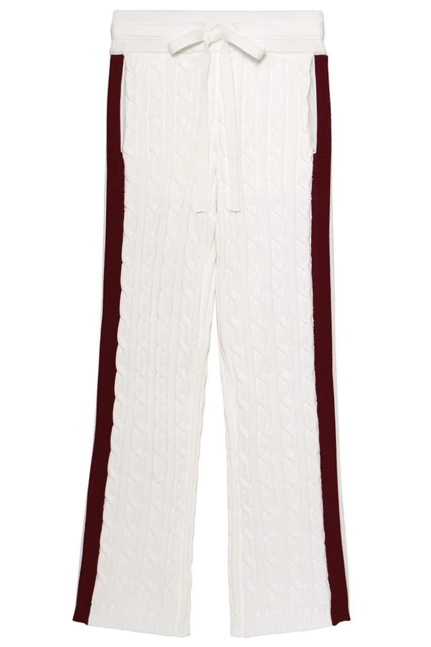 【マディソンブルー/MADISONBLUE】のSIDESTRIPE CABLE PANTS パンツ インテリア・キッズ・メンズ・レディースファッション・服の通販 founy(ファニー) 　ファッション　Fashion　レディースファッション　Fashion for Women　パンツ　Pants & Trousers　ストレート　Straight, Straight Cut　スポーティ　Sporty, Casual Athletic　ホワイト|ID: prp329100004671184 ipo3291000000036134360