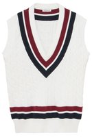 【マディソンブルー/MADISONBLUE】のOVERSIZED TENNIS SWEATER VEST ベスト 人気、トレンドファッション・服の通販 founy(ファニー) ファッション Fashion レディースファッション Fashion for Women アウター Coat / Outerwear Collection レディースジャケット・軽アウター Jackets ジャケット Jacket, Outerwear スポーティ Sporty, Casual Athletic ベスト Vest, Waistcoat 新作・新入荷 New Arrivals / New In 軽量 Lightweight, Ultra Light |ID:prp329100004671185