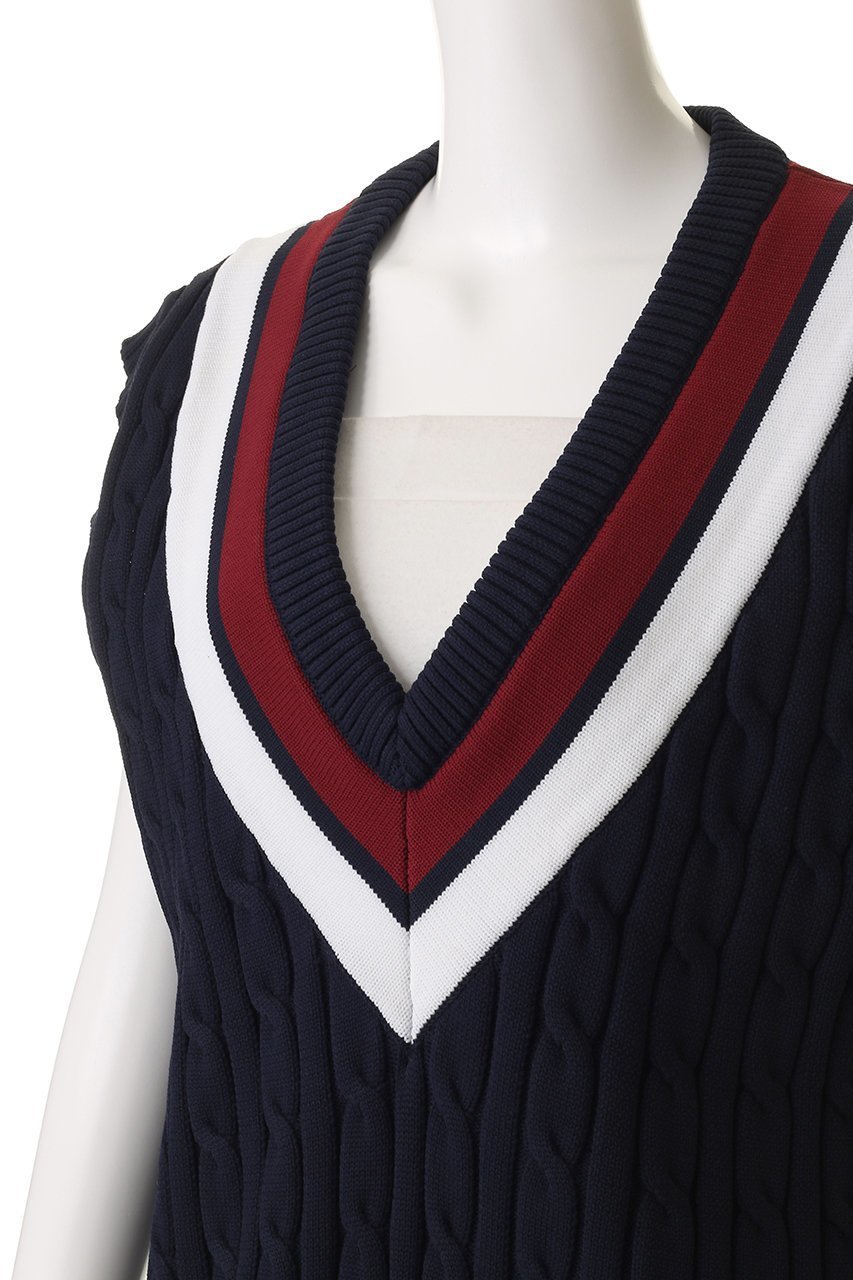 【マディソンブルー/MADISONBLUE】のOVERSIZED TENNIS SWEATER VEST ベスト 人気、トレンドファッション・服の通販 founy(ファニー) 　ファッション　Fashion　レディースファッション　Fashion for Women　アウター　Coat / Outerwear Collection　レディースジャケット・軽アウター　Jackets　ジャケット　Jacket, Outerwear　スポーティ　Sporty, Casual Athletic　ベスト　Vest, Waistcoat　軽量　Lightweight, Ultra Light　other-5|ID: prp329100004671185 ipo3291000000036134372