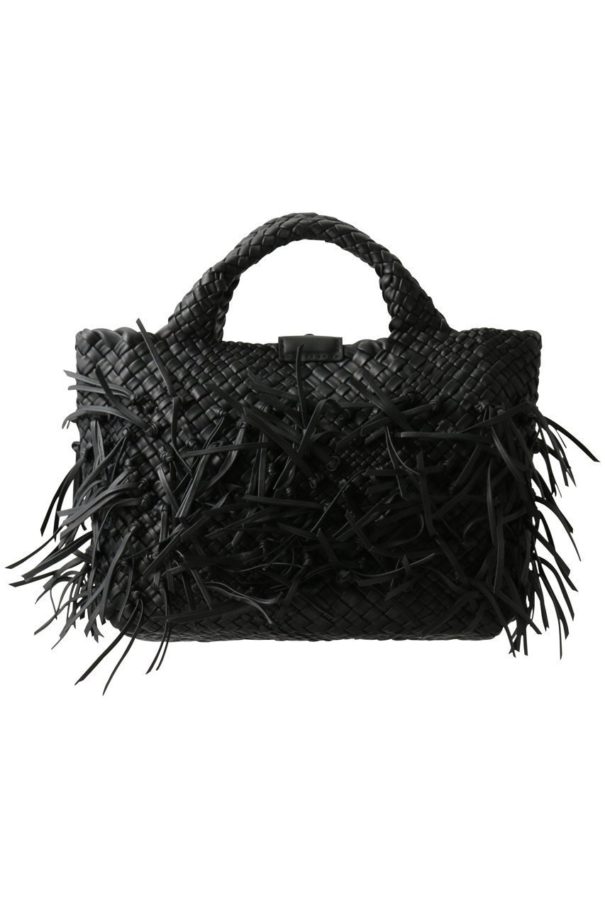 【ファロルニ/FALORNI】のイントレチャートフリンジ2wayトートバッグ インテリア・キッズ・メンズ・レディースファッション・服の通販 founy(ファニー) ファッション Fashion レディースファッション Fashion for Women バッグ Bags シンプル Simple, Minimal フリンジ Fringe, Tassel モダン Modern, Contemporary ブラック|ID: prp329100004675987 ipo3291000000035969677