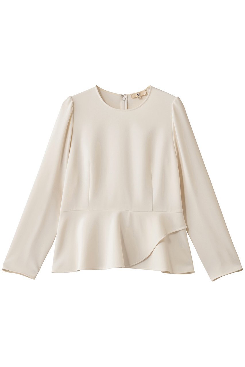 【エムダブリュー/MW】のトリアセテート(H)ペプラム フレアブラウス 人気、トレンドファッション・服の通販 founy(ファニー) 　ファッション　Fashion　レディースファッション　Fashion for Women　トップス・カットソー　Cut & Sew Tops　シャツ・ブラウス・オフィスカジュアル　Elegant Blouses & Button-Ups　インナー　Innerwear　エレガント 上品　Elegant　ジャケット　Jacket, Outerwear　ストレッチ　Stretch, Stretchy Fabric　スリーブ　Sleeve, Long Sleeve / Short Sleeve　フレア　Flare, Flared　ペプラム　Peplum, Flared Hem　ロング　Long, Long-Length　 other-1|ID: prp329100004675991 ipo3291000000033787250