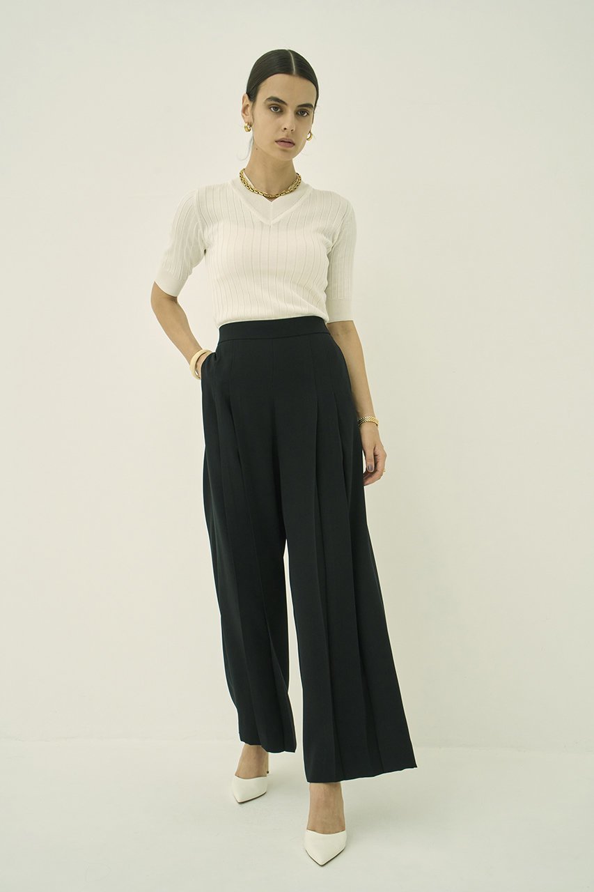 【エムダブリュー/MW】のバックサテン Wタックパンツ 人気、トレンドファッション・服の通販 founy(ファニー) ファッション Fashion レディースファッション Fashion for Women パンツ Pants & Trousers バッグ Bags なめらか Smooth, Silky Texture キュプラ Cupro, Eco Fabric サテン Satin, Glossy Fabric シンプル Simple, Minimal エレガント 上品 Elegant other-8|ID: prp329100004675993 ipo3291000000035742555