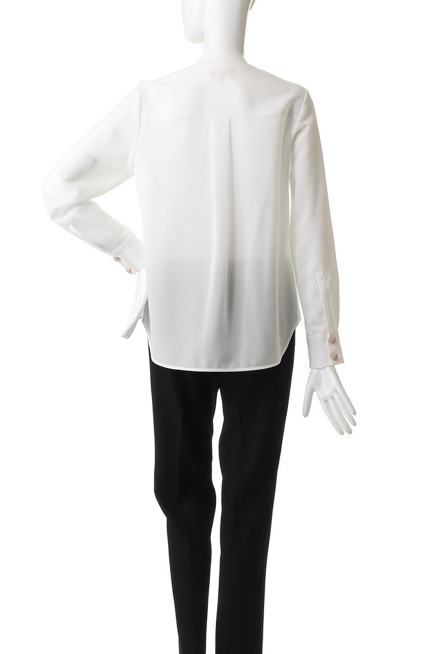 【エムダブリュー/MW】のトリアセテート(D)ドライタッチボイル Vネックブラウス 人気、トレンドファッション・服の通販 founy(ファニー) 　ファッション　Fashion　レディースファッション　Fashion for Women　トップス・カットソー　Cut & Sew Tops　シャツ・ブラウス・オフィスカジュアル　Elegant Blouses & Button-Ups　Vネックトップス　V-Neck Tops / V-Cut Neckline Shirts　シンプル　Simple, Minimal　スリーブ　Sleeve, Long Sleeve / Short Sleeve　バランス　Balance, Style Balance　ファブリック　Fabric, Textile　ロング　Long, Long-Length　エレガント 上品　Elegant　新作・新入荷　New Arrivals / New In　other-4|ID: prp329100004675995 ipo3291000000033787285