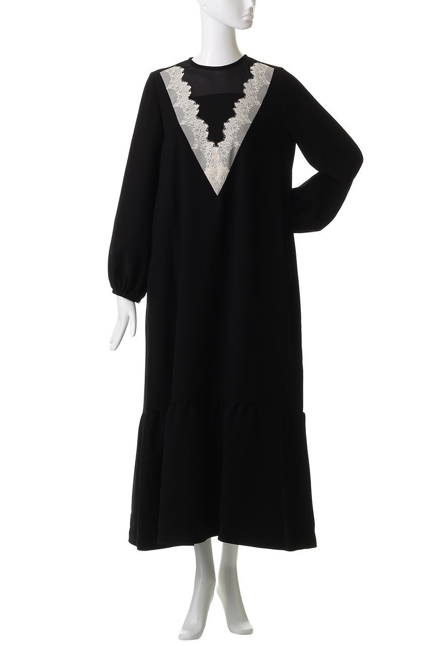 【ロキト/LOKITHO】のレース Vネック チュニック ドレス 人気、トレンドファッション・服の通販 founy(ファニー) 　ファッション　Fashion　レディースファッション　Fashion for Women　ワンピース　Dresses　フォーマル・パーティードレス・結婚式用ドレス　Elegant & Casual Dresses　チュニック　Tunic Tops & Dresses　オケージョン　Occasion Wear　チュニック　Tunic, Long Top　ドレス　Dress, One-Piece　フレア　Flare, Flared　マキシ　Maxi, Full Length　レース　Lace, Lace Fabric　エレガント 上品　Elegant　新作・新入荷　New Arrivals / New In　other-2|ID: prp329100004675999 ipo3291000000033787314