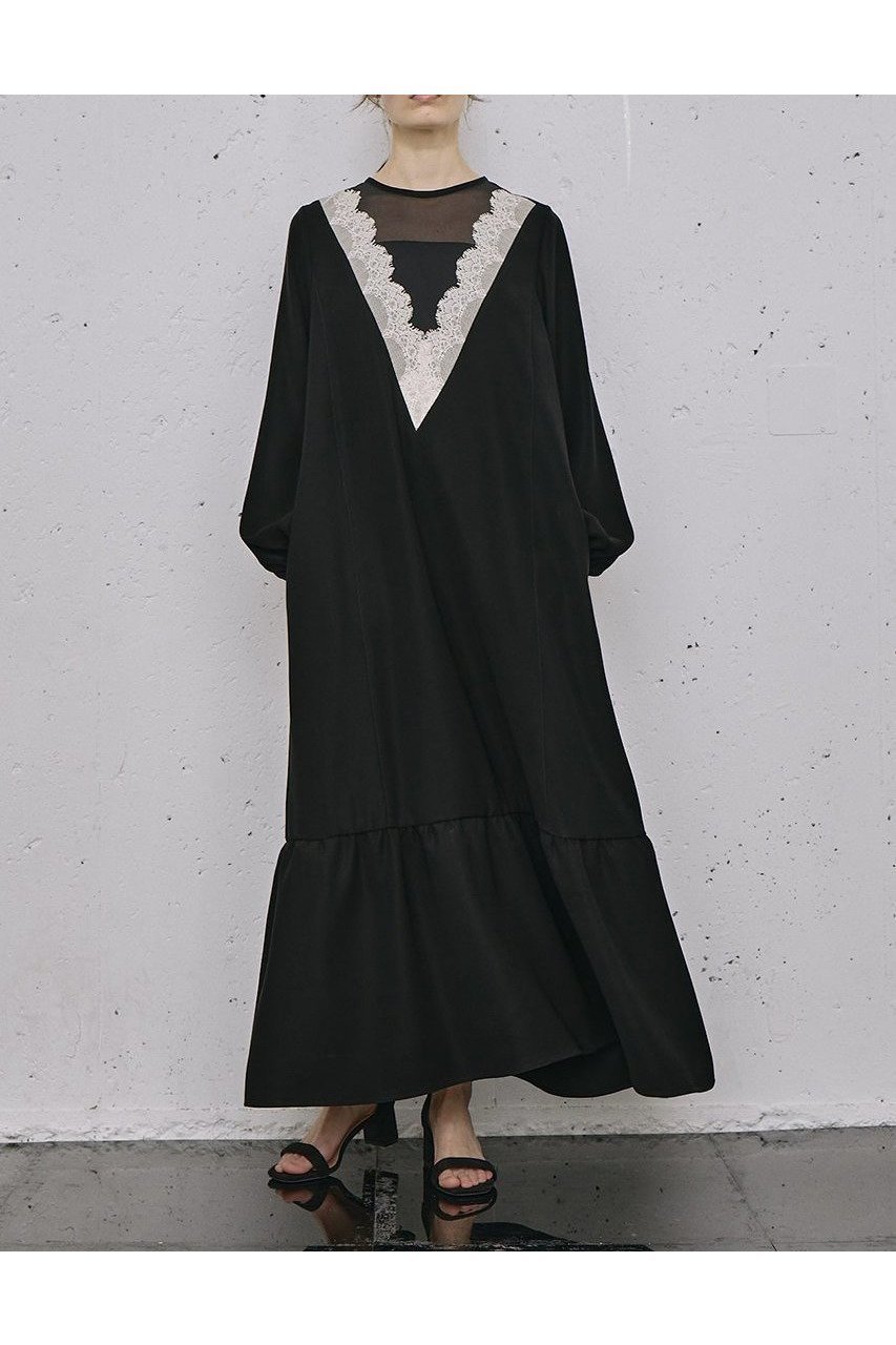 【ロキト/LOKITHO】のレース Vネック チュニック ドレス 人気、トレンドファッション・服の通販 founy(ファニー) 　ファッション　Fashion　レディースファッション　Fashion for Women　ワンピース　Dresses　フォーマル・パーティードレス・結婚式用ドレス　Elegant & Casual Dresses　チュニック　Tunic Tops & Dresses　オケージョン　Occasion Wear　チュニック　Tunic, Long Top　ドレス　Dress, One-Piece　フレア　Flare, Flared　マキシ　Maxi, Full Length　レース　Lace, Lace Fabric　エレガント 上品　Elegant　新作・新入荷　New Arrivals / New In　other-8|ID: prp329100004675999 ipo3291000000033787320