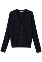 【スローン/SLOANE】の18Gワイドリブ エクストラファインメリノウール×シルク Vネックカーディガン ネイビー|ID:prp329100004676005