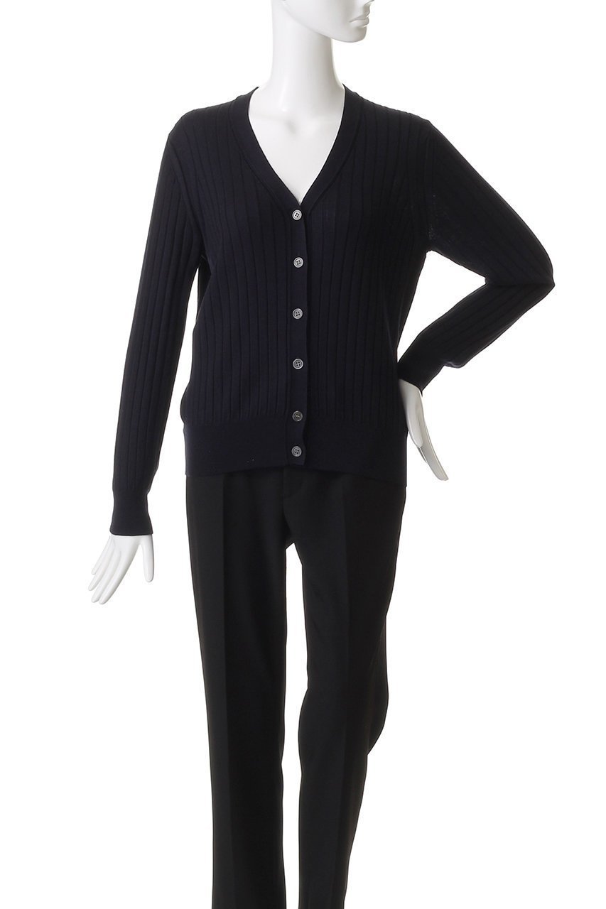 【スローン/SLOANE】の18Gワイドリブ エクストラファインメリノウール×シルク Vネックカーディガン 人気、トレンドファッション・服の通販 founy(ファニー) ファッション Fashion レディースファッション Fashion for Women トップス・カットソー Cut & Sew Tops ニット Knit Tops & Sweaters カーディガン・羽織り Layered Style Cardigans Vネックトップス V-Neck Tops / V-Cut Neckline Shirts カーディガン Cardigan, Knitwear シルク Silk, 100% Silk ワイドリブ Wide Rib, Wide Ribbed Knit other-2|ID: prp329100004676005 ipo3291000000035969719