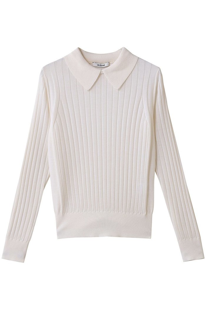 【スローン/SLOANE】の18Gワイドリブ エクストラファインメリノウール×シルク 襟付きプルオーバー インテリア・キッズ・メンズ・レディースファッション・服の通販 founy(ファニー) https://founy.com/ ファッション Fashion レディースファッション Fashion for Women トップス・カットソー Cut & Sew Tops ニット Knit Tops & Sweaters カジュアルプルオーバー・ニットトップス Pullovers & Knit Tops / Casual Pullovers クラシカル Classical, Vintage-Inspired シルク Silk, 100% Silk ワイドリブ Wide Rib, Wide Ribbed Knit エレガント 上品 Elegant |ID: prp329100004676006 ipo3291000000036065508