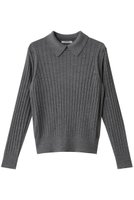 【スローン/SLOANE】の18Gワイドリブ エクストラファインメリノウール×シルク 襟付きプルオーバー 人気、トレンドファッション・服の通販 founy(ファニー) ファッション Fashion レディースファッション Fashion for Women トップス・カットソー Cut & Sew Tops ニット Knit Tops & Sweaters カジュアルプルオーバー・ニットトップス Pullovers & Knit Tops / Casual Pullovers クラシカル Classical, Vintage-Inspired シルク Silk, 100% Silk ワイドリブ Wide Rib, Wide Ribbed Knit エレガント 上品 Elegant |ID:prp329100004676006