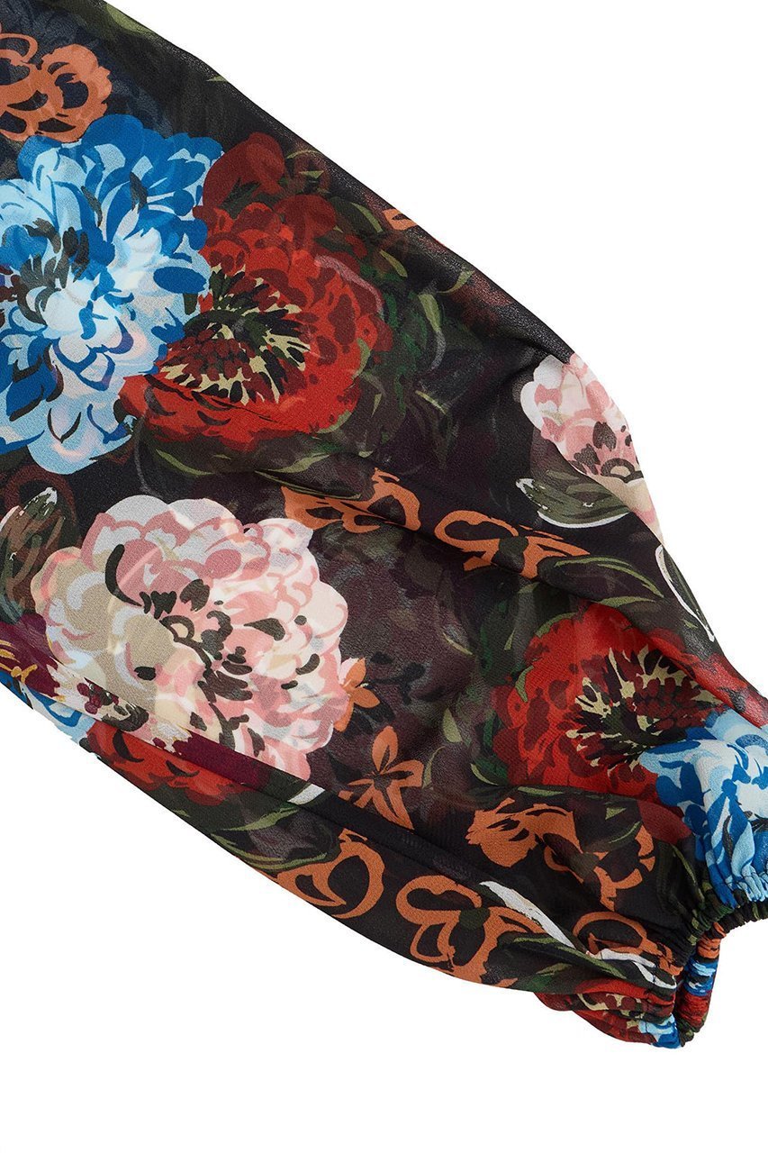 【マルティニーク/martinique】の【l heritage martinique】ガーデンフラワープリントブラウス(セットアップ可) 人気、トレンドファッション・服の通販 founy(ファニー) 　ファッション　Fashion　レディースファッション　Fashion for Women　トップス・カットソー　Cut & Sew Tops　シャツ・ブラウス・オフィスカジュアル　Elegant Blouses & Button-Ups　花柄・フラワープリント・モチーフ　Floral Prints & Motifs / Flower Pattern Tops　ガーデン　Garden, Gardening　コンパクト　Compact, Small Size　ジョーゼット　Georgette, Semi-Sheer Fabric　スリーブ　Sleeve, Long Sleeve / Short Sleeve　セットアップ　Set-Up, Coordinated Outfit　バランス　Balance, Style Balance　パープル　Purple, Violet　フェミニン　Feminine, Girly　フラワー　Flower, Floral　プリント　Print, Printed Pattern　ペプラム　Peplum, Flared Hem　ボトム　Bottoms, Lower Wear　ミックス　Mix, Mixed Style　モダン　Modern, Contemporary　ラッフル　Ruffle, Frill　ロング　Long, Long-Length　再入荷　Restock / Back in Stock　おすすめ　Recommended / Our Picks　other-6|ID: prp329100004676010 ipo3291000000036065524