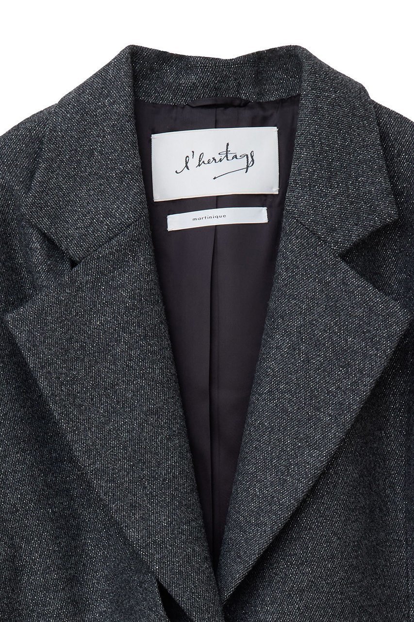【マルティニーク/martinique】の【l heritage martinique】ラメホームスパンテーラードジャケット(セットアップ可) 人気、トレンドファッション・服の通販 founy(ファニー) 　ファッション　Fashion　レディースファッション　Fashion for Women　アウター　Coat / Outerwear Collection　レディースジャケット・軽アウター　Jackets　テーラードジャケット / 通勤・きれいめスタイル　Tailored Jackets & Blazers　おすすめ　Recommended / Our Picks　エレガント 上品　Elegant　シンプル　Simple, Minimal　ジャケット　Jacket, Outerwear　ストール　Stole, Wrap　セットアップ　Set-Up, Coordinated Outfit　ツイード　Twill, Twill Weave　トレンド　Trend, Trending Now　フィット　Fit, Slim Fit　フロント　Front, Front Design　ベーシック　Basic, Essential　ミックス　Mix, Mixed Style　ラップ　Wrap, Wrap Design　ループ　Loop, Loop Knit　other-3|ID: prp329100004676013 ipo3291000000036065530