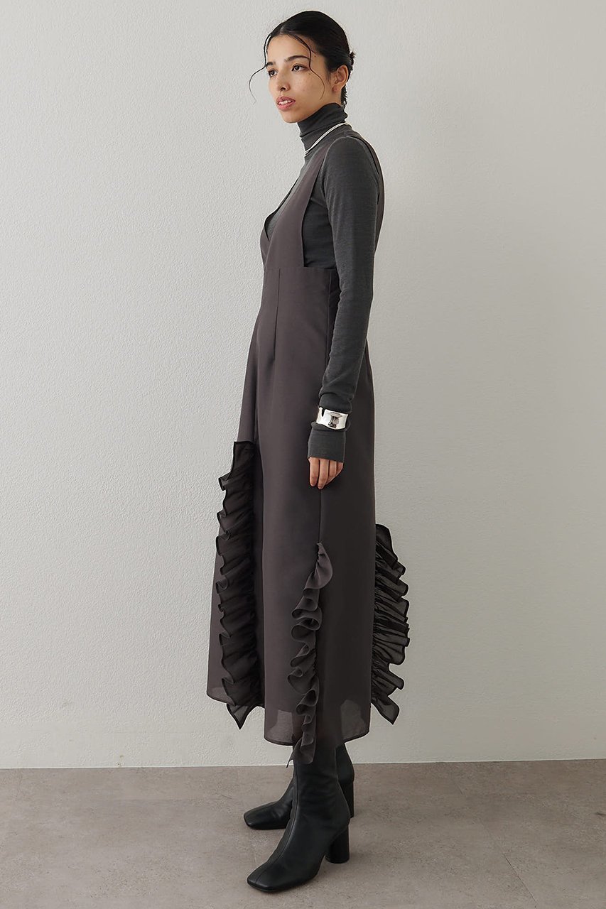 【ウィムガゼット/Whim Gazette】のフリルオーガンジーワンピース 人気、トレンドファッション・服の通販 founy(ファニー) 　ファッション　Fashion　レディースファッション　Fashion for Women　ワンピース　Dresses　チュニック　Tunic Tops & Dresses　おすすめ　Recommended / Our Picks　オーガンジー　Organza Fabric　チュニック　Tunic, Long Top　フリル　Frill, Ruffle　ロング　Long, Long-Length　新作・新入荷　New Arrivals / New In　A/W・秋冬　Autumn/Winter　other-2|ID: prp329100004676023 ipo3291000000033787550