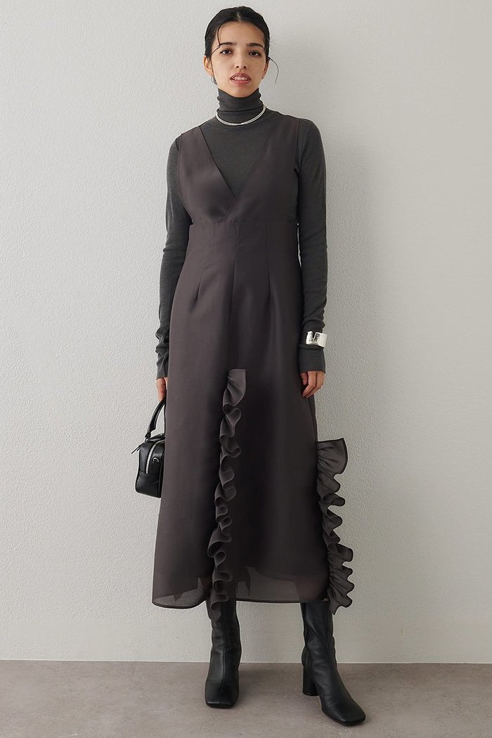 【ウィムガゼット/Whim Gazette】のフリルオーガンジーワンピース インテリア・キッズ・メンズ・レディースファッション・服の通販 founy(ファニー) https://founy.com/ ファッション Fashion レディースファッション Fashion for Women ワンピース Dresses チュニック Tunic Tops & Dresses おすすめ Recommended / Our Picks オーガンジー Organza Fabric チュニック Tunic, Long Top フリル Frill, Ruffle ロング Long, Long-Length A/W・秋冬 Autumn/Winter |ID: prp329100004676023 ipo3291000000035969762