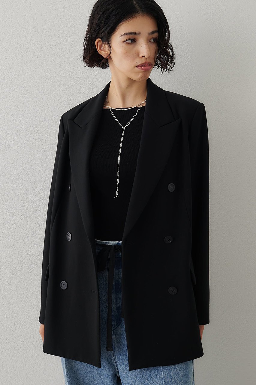 【ウィムガゼット/Whim Gazette】のダブルテーラードジャケット 人気、トレンドファッション・服の通販 founy(ファニー) 　ファッション　Fashion　レディースファッション　Fashion for Women　アウター　Coat / Outerwear Collection　レディースジャケット・軽アウター　Jackets　テーラードジャケット / 通勤・きれいめスタイル　Tailored Jackets & Blazers　おすすめ　Recommended / Our Picks　シンプル　Simple, Minimal　ジャケット　Jacket, Outerwear　セットアップ　Set-Up, Coordinated Outfit　ダブル　Double, Double-Breasted　マニッシュ　Mannish, Boyish　エレガント 上品　Elegant　再入荷　Restock / Back in Stock　other-4|ID: prp329100004676025 ipo3291000000035298559
