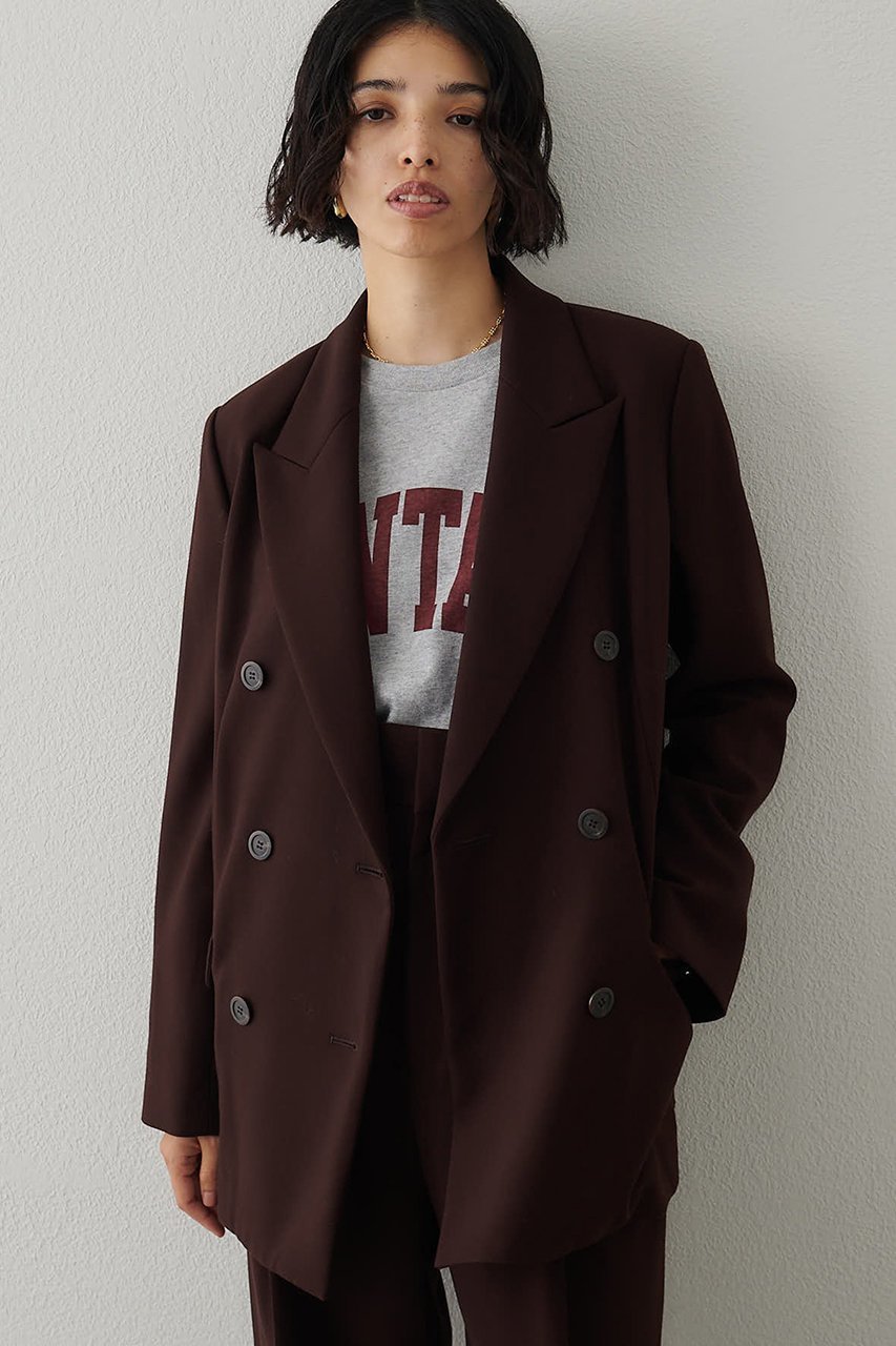 【ウィムガゼット/Whim Gazette】のダブルテーラードジャケット 人気、トレンドファッション・服の通販 founy(ファニー) 　ファッション　Fashion　レディースファッション　Fashion for Women　アウター　Coat / Outerwear Collection　レディースジャケット・軽アウター　Jackets　テーラードジャケット / 通勤・きれいめスタイル　Tailored Jackets & Blazers　おすすめ　Recommended / Our Picks　シンプル　Simple, Minimal　ジャケット　Jacket, Outerwear　セットアップ　Set-Up, Coordinated Outfit　ダブル　Double, Double-Breasted　マニッシュ　Mannish, Boyish　エレガント 上品　Elegant　other-4|ID: prp329100004676025 ipo3291000000036065560