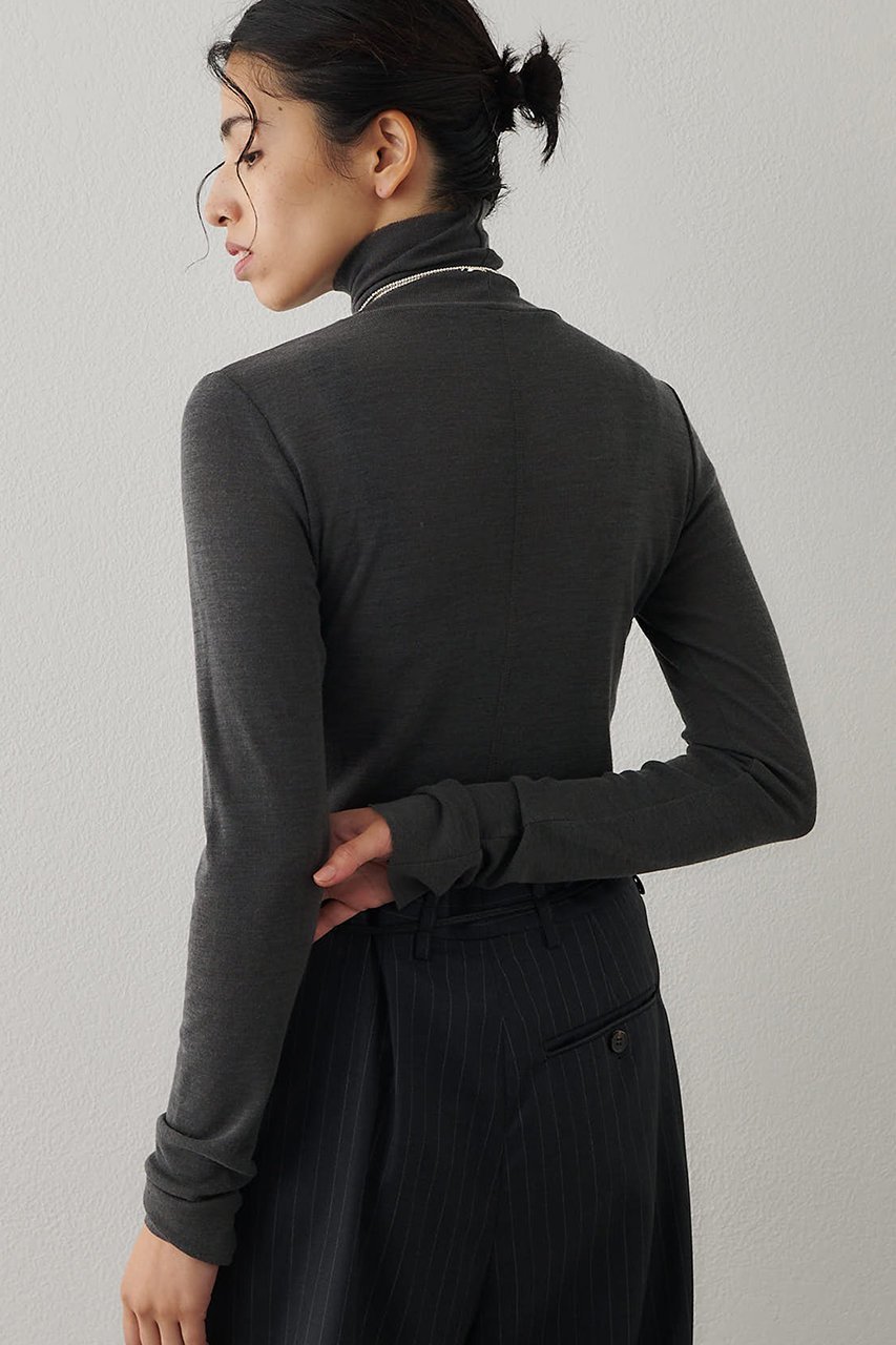 【ウィムガゼット/Whim Gazette】のウール混カットタートルプルオーバー 人気、トレンドファッション・服の通販 founy(ファニー) 　ファッション　Fashion　レディースファッション　Fashion for Women　トップス・カットソー　Cut & Sew Tops　ニット　Knit Tops & Sweaters　カジュアルプルオーバー・ニットトップス　Pullovers & Knit Tops / Casual Pullovers　シアー　Sheer, See-Through　シンプル　Simple, Minimal　スタンダード　Standard, Basic　ストレッチ　Stretch, Stretchy Fabric　タートルネック　Turtleneck, High Neck　再入荷　Restock / Back in Stock　A/W・秋冬　Autumn/Winter　other-3|ID: prp329100004676026 ipo3291000000035298565