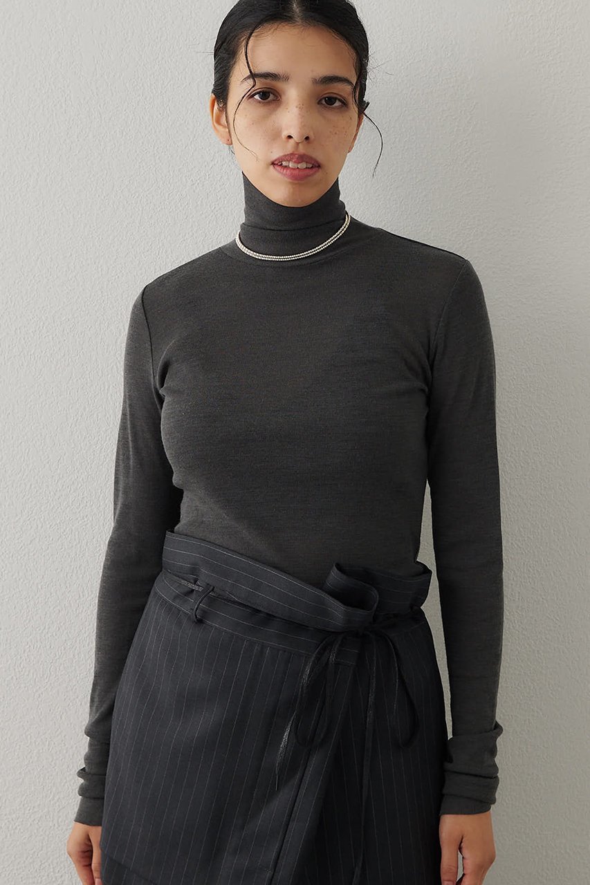 【ウィムガゼット/Whim Gazette】のウール混カットタートルプルオーバー インテリア・キッズ・メンズ・レディースファッション・服の通販 founy(ファニー) 　ファッション　Fashion　レディースファッション　Fashion for Women　トップス・カットソー　Cut & Sew Tops　ニット　Knit Tops & Sweaters　カジュアルプルオーバー・ニットトップス　Pullovers & Knit Tops / Casual Pullovers　シアー　Sheer, See-Through　シンプル　Simple, Minimal　スタンダード　Standard, Basic　ストレッチ　Stretch, Stretchy Fabric　タートルネック　Turtleneck, High Neck　A/W・秋冬　Autumn/Winter　グレー|ID: prp329100004676026 ipo3291000000035742787