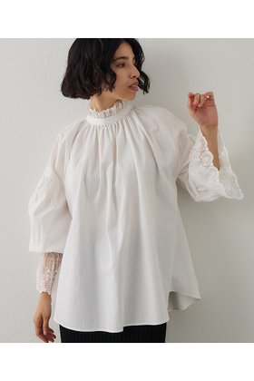 【ウィムガゼット/Whim Gazette】 レースギャザーブラウス人気、トレンドファッション・服の通販 founy(ファニー) ファッション Fashion レディースファッション Fashion for Women トップス・カットソー Cut & Sew Tops シャツ・ブラウス・オフィスカジュアル Elegant Blouses & Button-Ups おすすめ Recommended / Our Picks インナー Innerwear エレガント 上品 Elegant ギャザー Gathered, Ruffled クラシック Classic, Timeless Style ジャケット Jacket, Outerwear スリーブ Sleeve, Long Sleeve / Short Sleeve ドッキング Docking, Mixed Material レース Lace, Lace Fabric ロング Long, Long-Length ヴィンテージ Vintage Style 新作・新入荷 New Arrivals / New In |ID:prp329100004676029