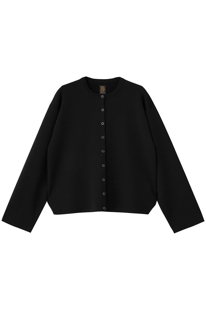【バトナー/BATONER】の32G スムーズ ウール クルー スナップ カーディガン インテリア・キッズ・メンズ・レディースファッション・服の通販 founy(ファニー) 　ファッション　Fashion　レディースファッション　Fashion for Women　トップス・カットソー　Cut & Sew Tops　ニット　Knit Tops & Sweaters　カーディガン・羽織り　Layered Style Cardigans　なめらか　Smooth, Silky Texture　カーディガン　Cardigan, Knitwear　エレガント 上品　Elegant　新作・新入荷　New Arrivals / New In　ブラック|ID: prp329100004676035 ipo3291000000033787690