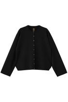 【バトナー/BATONER】の32G スムーズ ウール クルースナップカーディガン ブラック|ID: prp329100004676035 ipo3291000000035969773